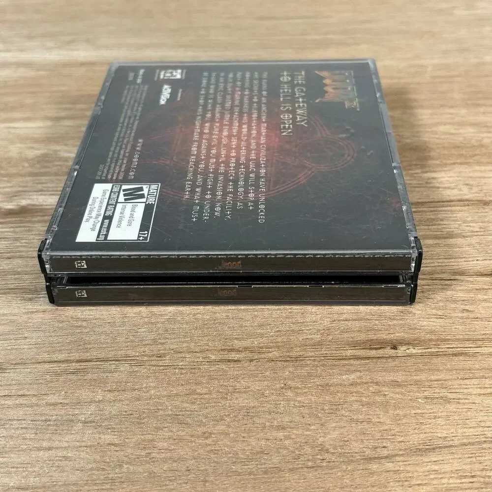 Doom 3 (PC, 2004) Video Game Incomplete Disk‎ 2/3 - Missing Disk 1